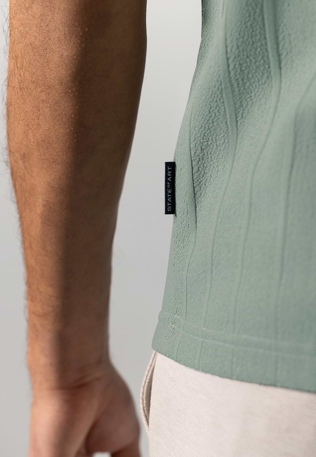 Jersey-polo-met-structuurstreep