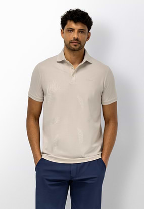 Piqué-polo-met-jacquard-bladmotief