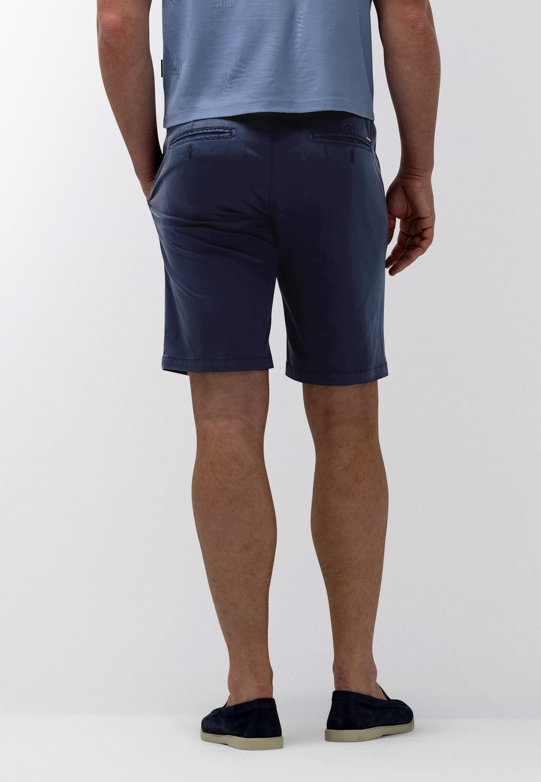 Short chino en coton mélangé