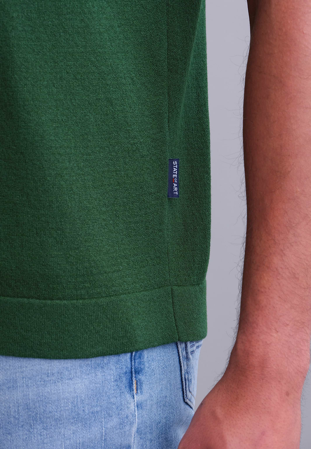 Gebreid-T-shirt-met-borstzak