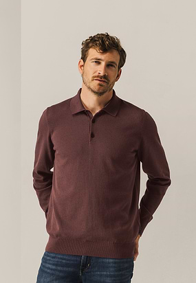 Gebreide-polo-van-een-katoenmix