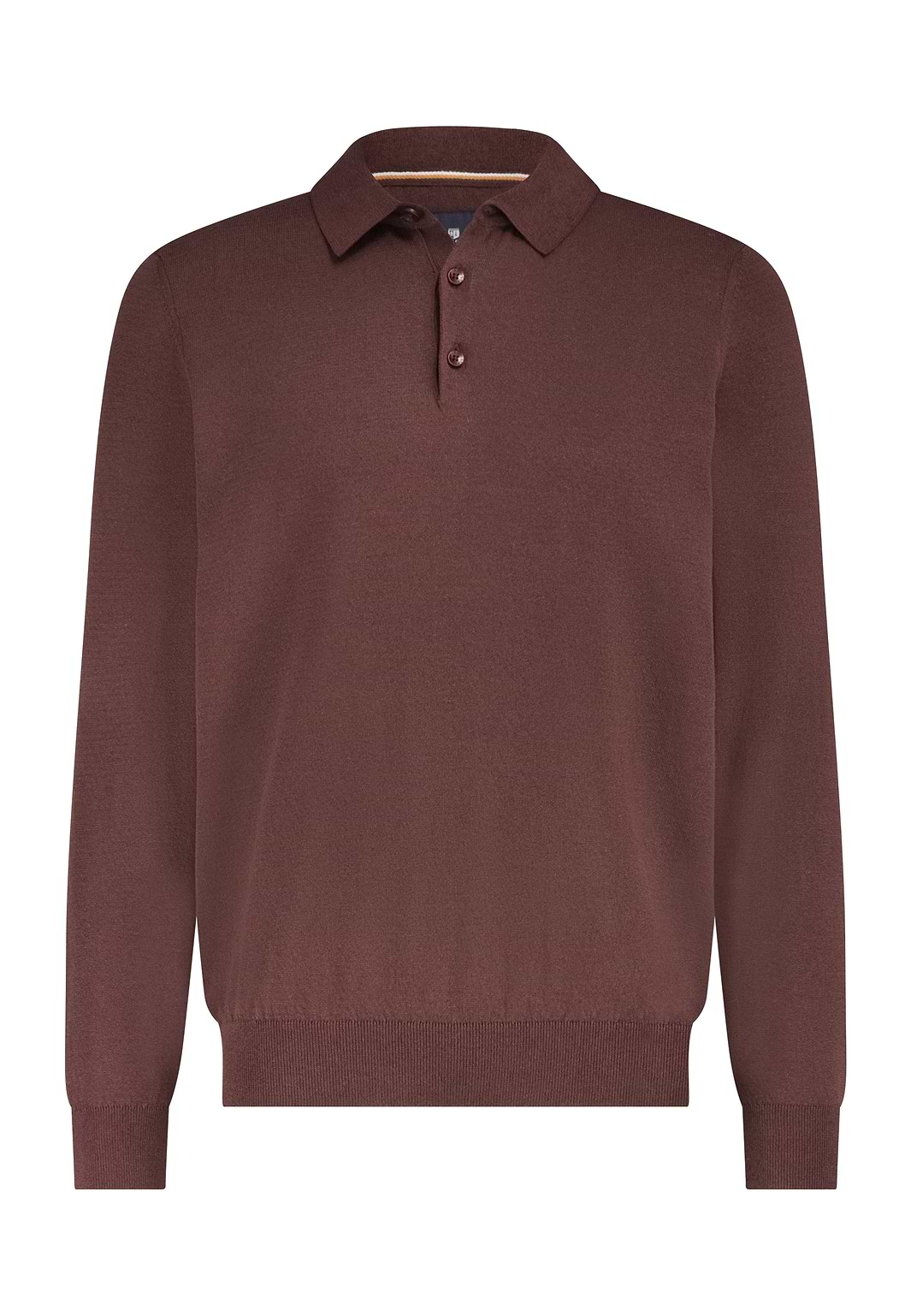 Gebreide-polo-van-een-katoenmix