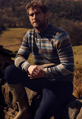 Gestreepte-trui-met-halve-rits