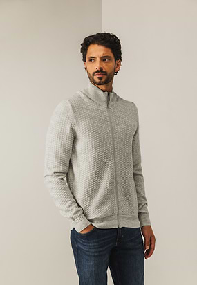 Gemêleerd-vest-met-structuurdessin