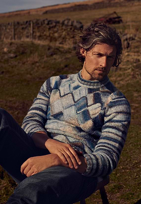 Multi-color-trui-met-ronde-hals