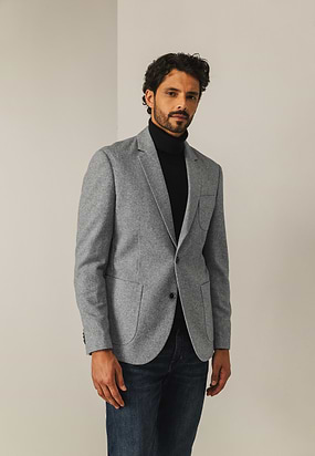 Halfgevoerde-blazer-met-gemêleerd-dessin