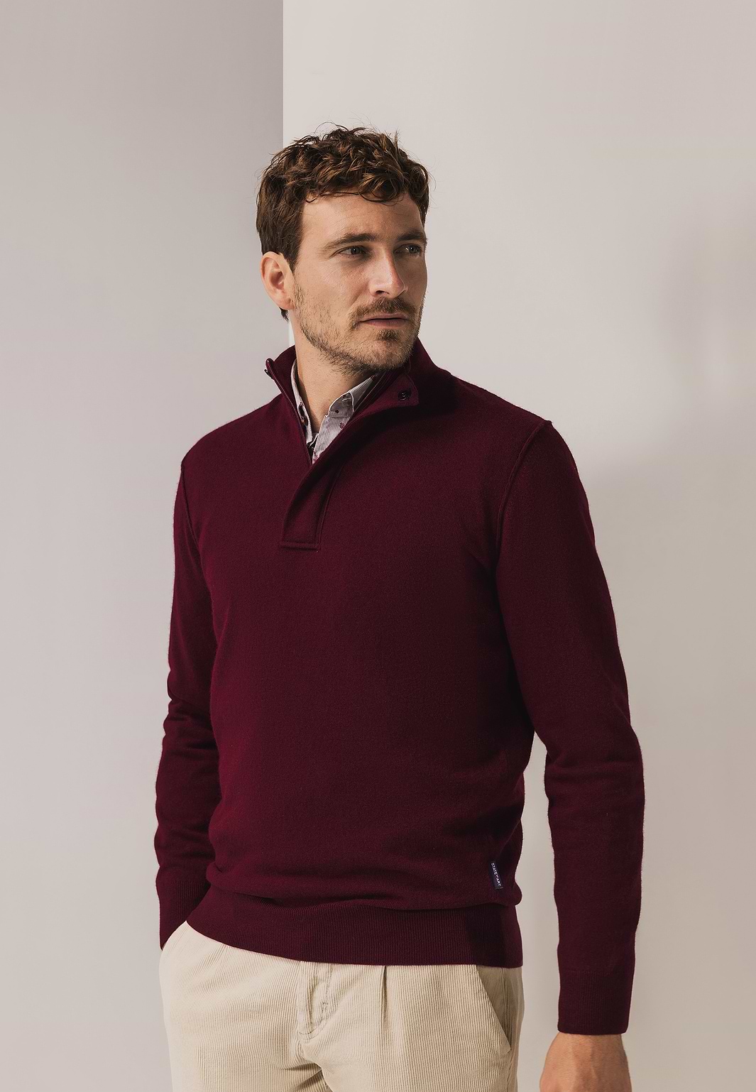 Pullover-mit-Nylondetails