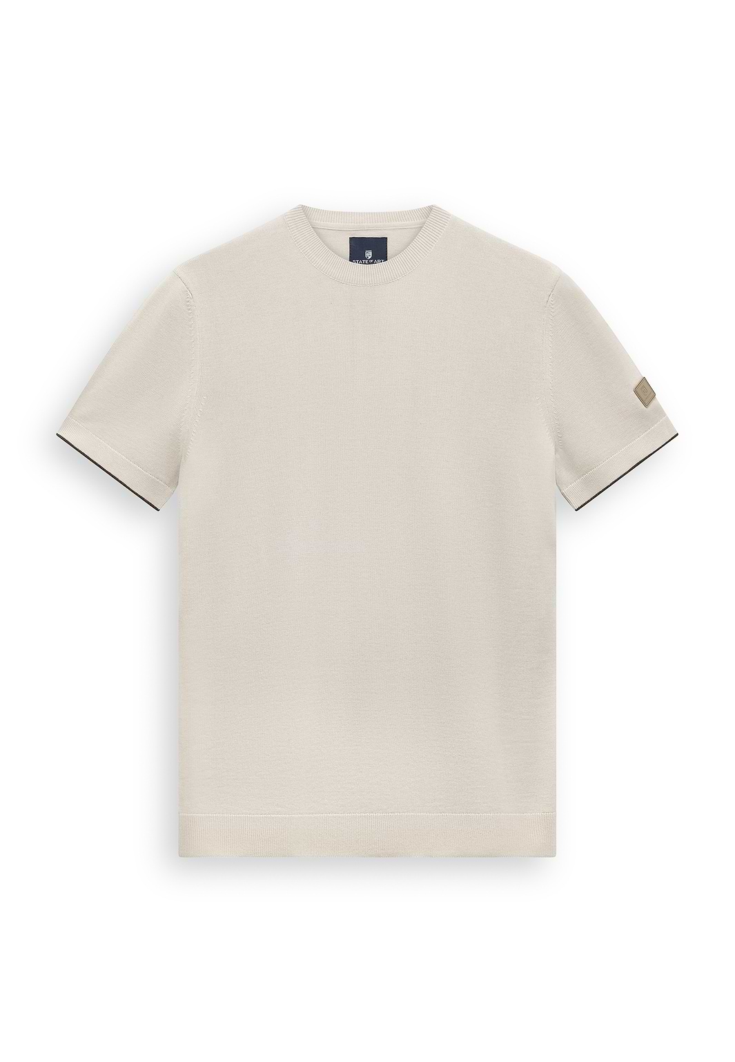 Fijngebreid-T-shirt-met-ronde-hals