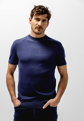 Fijngebreid-T-shirt-met-ronde-hals