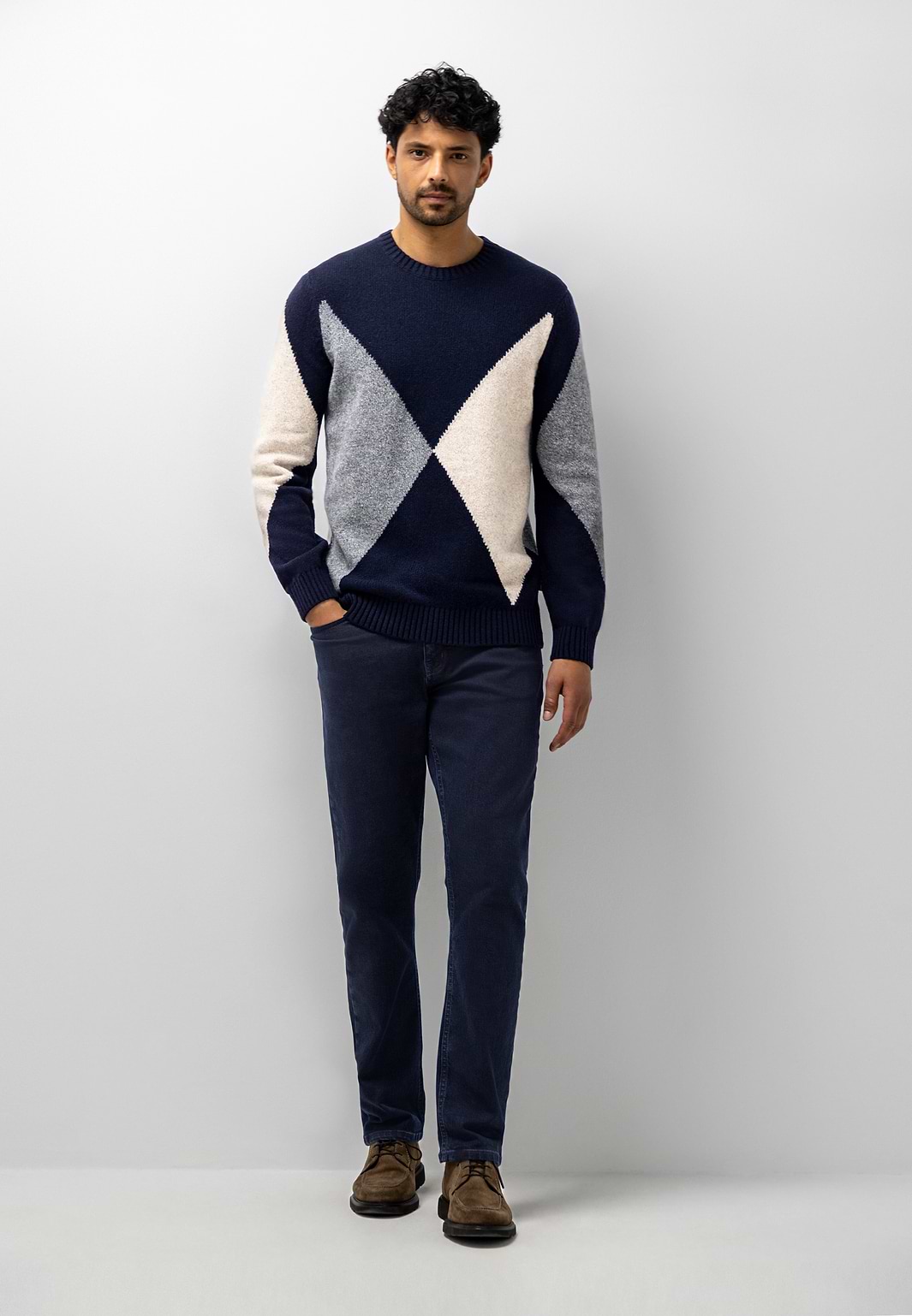 Jacquard-trui-van-lamswolmix