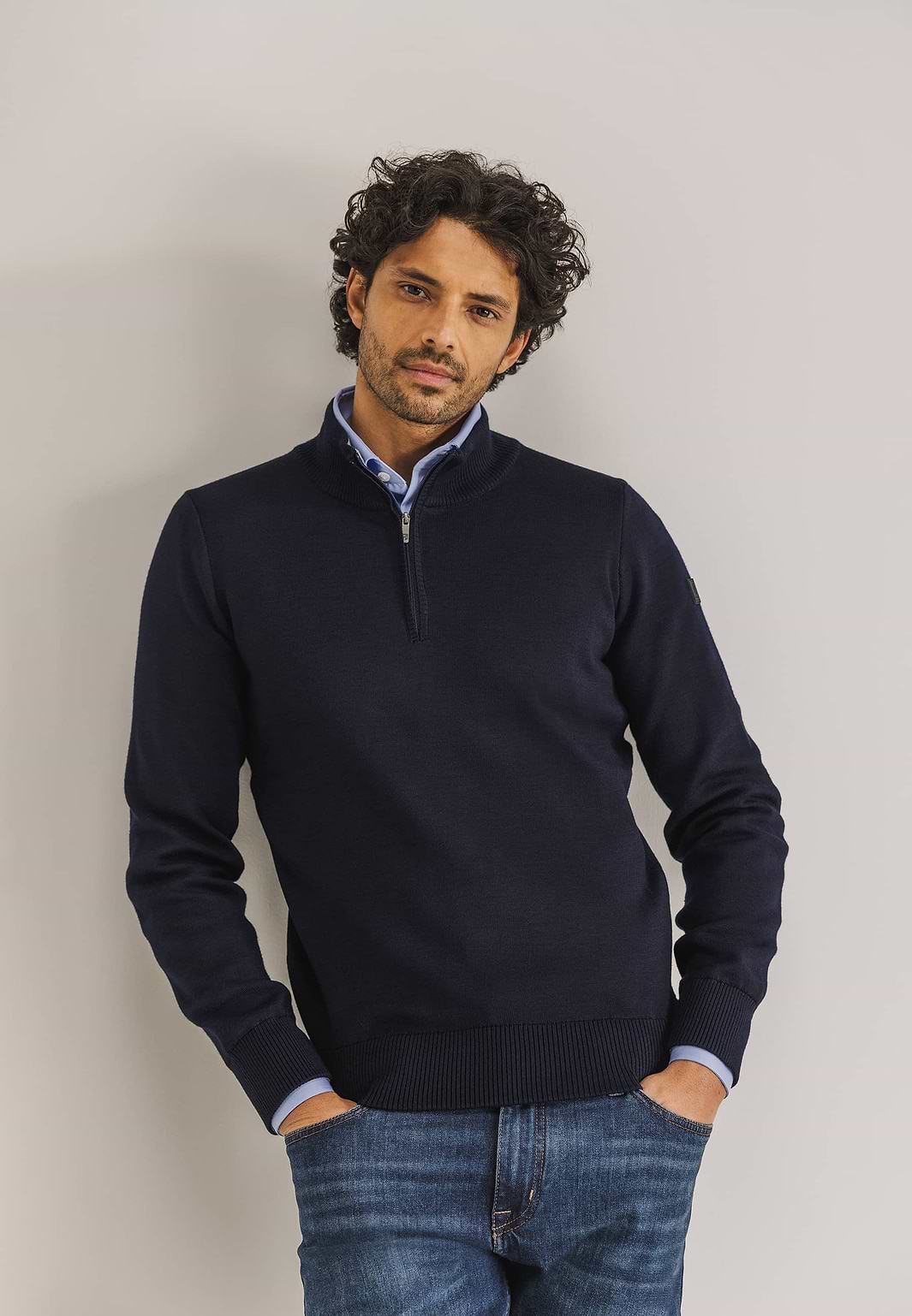 ESSENTIALS-Pullover-aus-Wollmischung