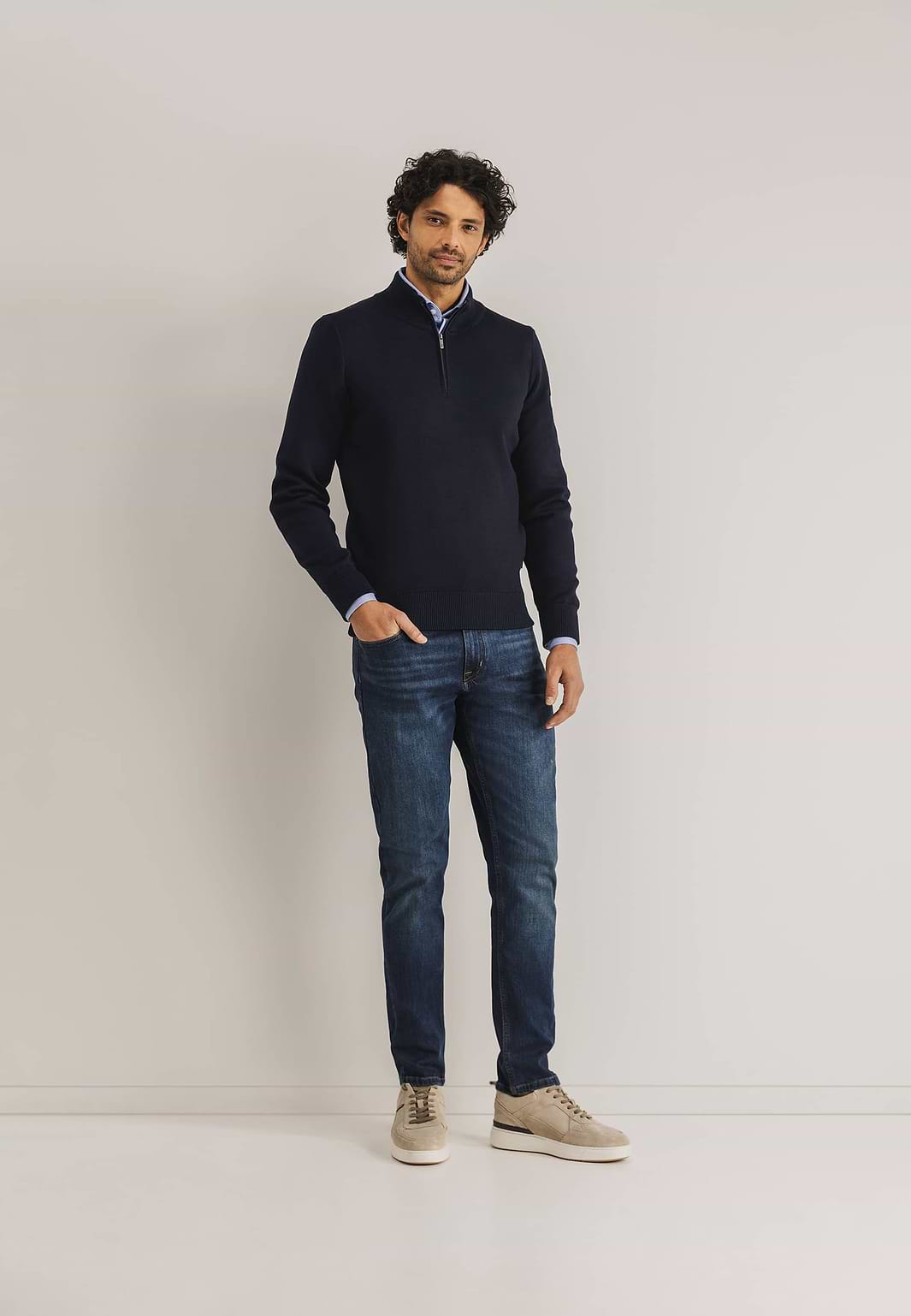 ESSENTIALS-Pullover-aus-Wollmischung