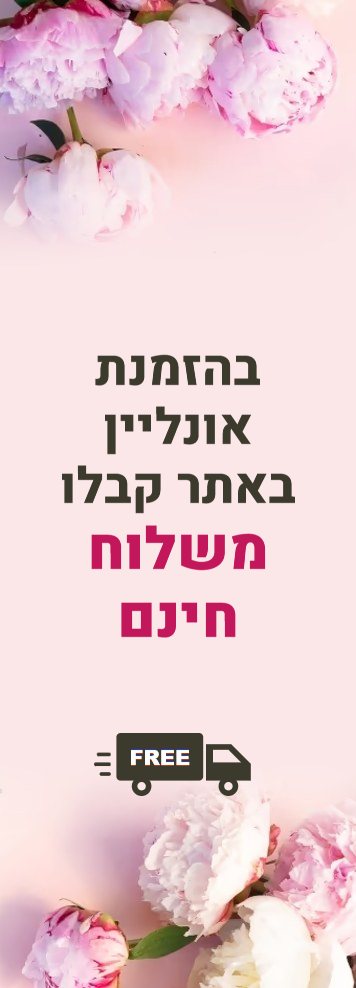 בהזמנת אונליין באתר קבלו משלוח חינם