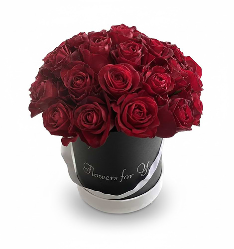 red roses flower box