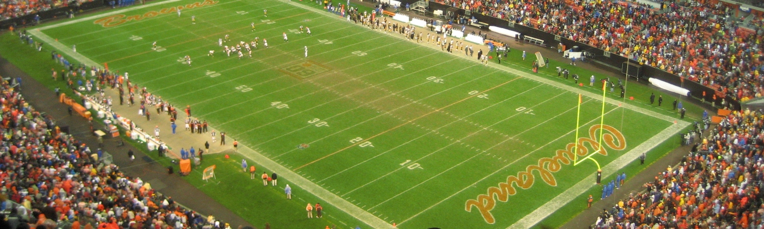 Browns versus Steelers at Browns Stadium in Cleveland