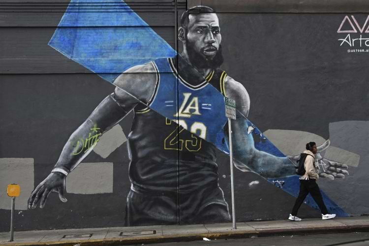 lebron james art street - graffiti del basquetbolsita