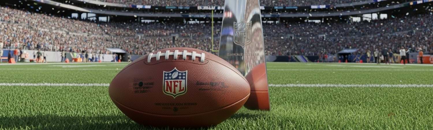 NFL Super Bowl Imagen de trofeo y balon