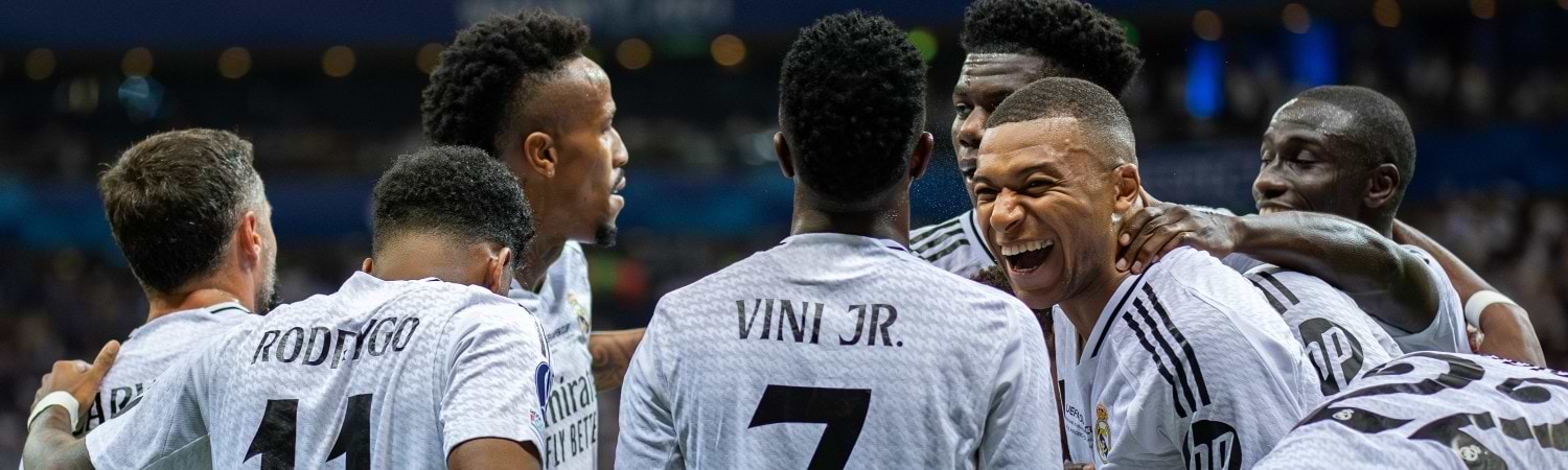 Real Madrid equipo FC - Mbappe Vini Jr y Rodrygo