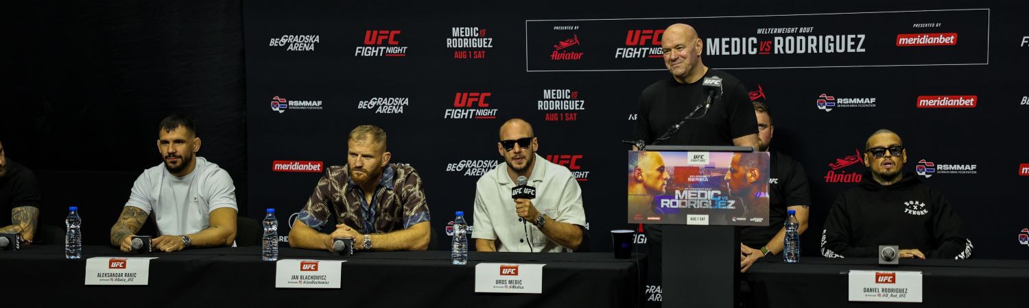 Uros Medic y Daniel Rodriguez UFC Fight Night Belgrado 2026
