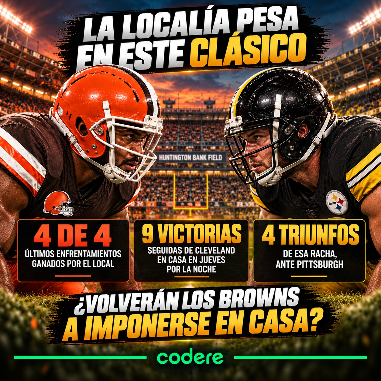historial de victorias entre Cleveland Browns vs Pittsburgh Steelers