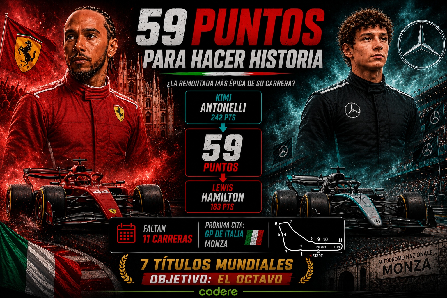 infografía del GP de Italia 2026