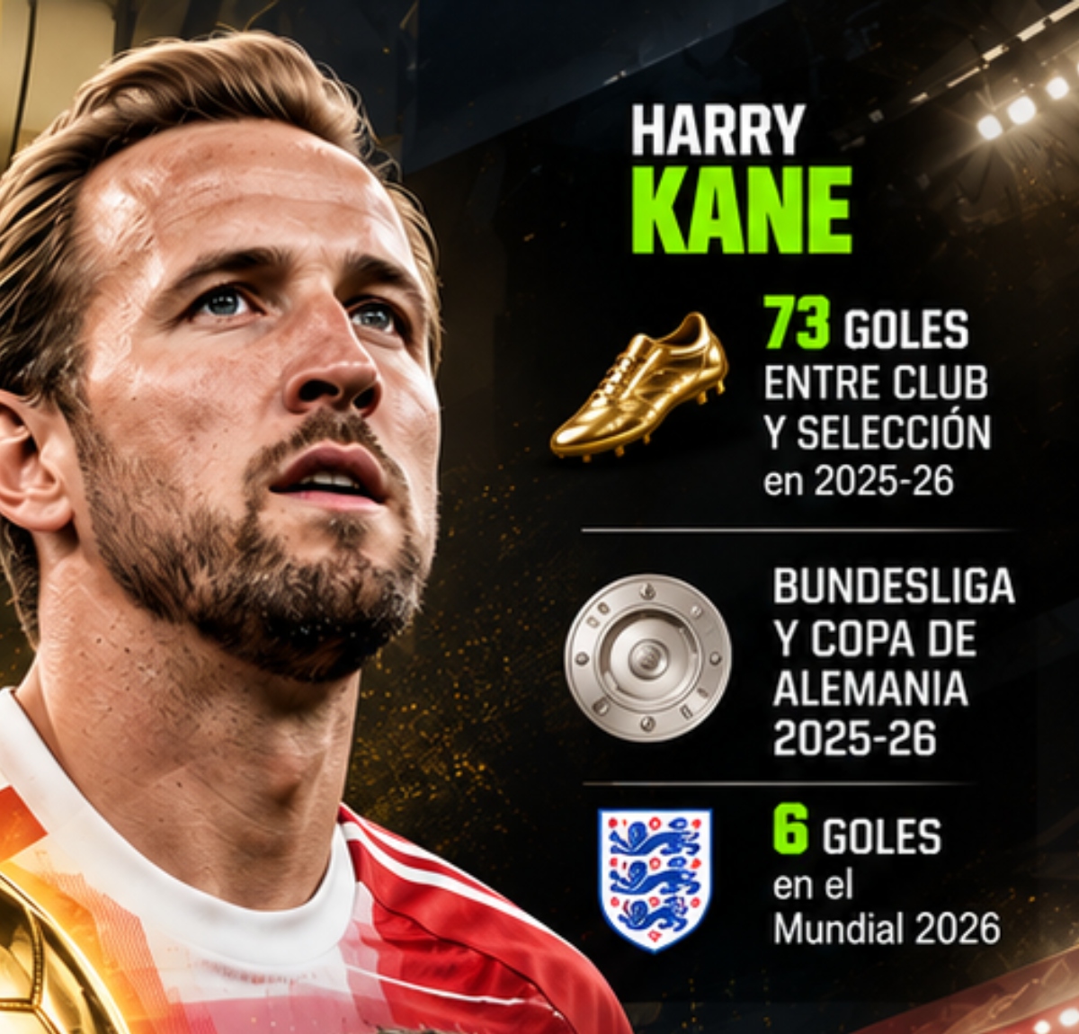 harry kane y sus numeros del balon de oro 2026