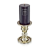 פמוט זהב זכוכית גובה 16 ס"מ עם נר גודל 15*8 BLACK PATCHOULI
