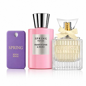סט בשמים של אדל FRANKINCENSE & PEONY+MYSTIC AMBER INTENSE+perfume TO-GO BISOU BISOU
