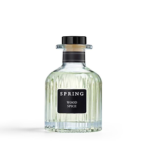מפיץ ריח שקוף שחור 150ml, קולקציה RIBS בניחוח WOOD SPICE