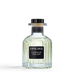 מפיץ ריח שקוף שחור 150 ml, קולקציה RIBS בניחוח FLOWER OF THE ALPS