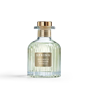 מפיץ ריח שקוף זהב 150 ml, קולקציה RIBS בניחוח PATCHOULI LAVENDER VANILLA