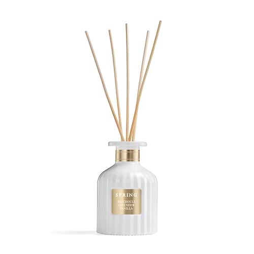 מפיץ ריח לבן זהב 150 ml, קולקציה RIBS בניחוח PATCHOULI LAVENDER VANILLA