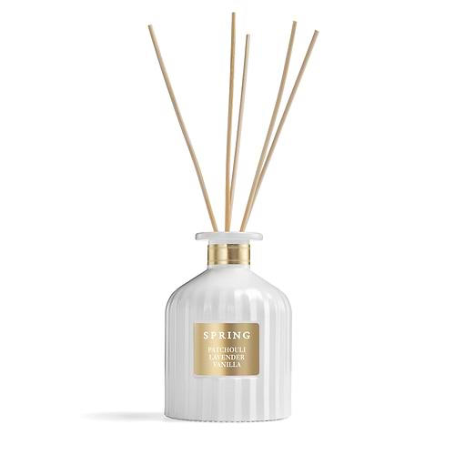 מפיץ ריח לבן זהב 230 ml, קולקציה RIBS בניחוח PATCHOULI LAVENDER VANILLA
