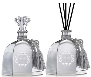מפיץ ריח גדול 300 מ"ל FRENCH MUSK בציפוי מטאלי כסף 