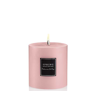 נר ריחני בגוון ורוד מעושן בניחוח REDCURRANT & ROSE 10*10