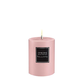 נר ריחני בגוון ורוד מעושן בניחוח REDCURRANT & ROSE 8*10