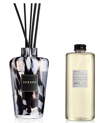 מפיץ ריח פרייבט קולקשן SMOOTH SATIN 500ml אגרטל מנומר שחור לבן