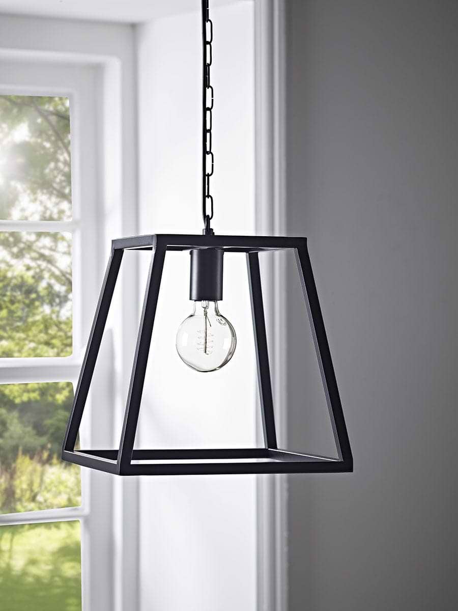Metal Trapeze Pendant - Black