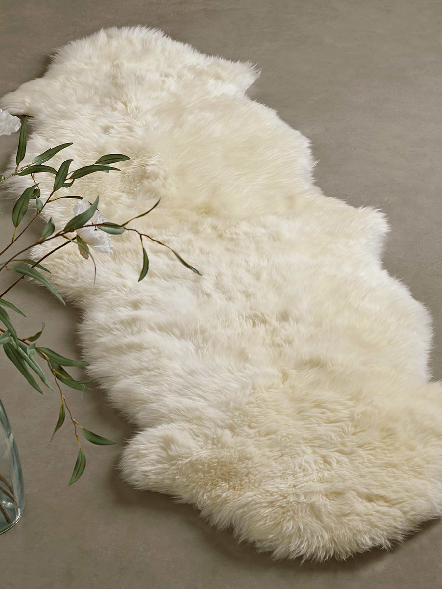 Sumptuous Sheepskin Double Rug - Ivory
