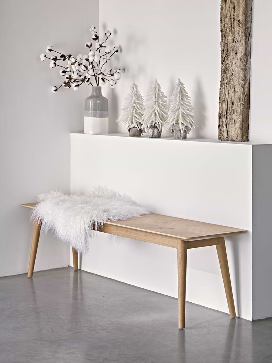 Chevron Oak Bench