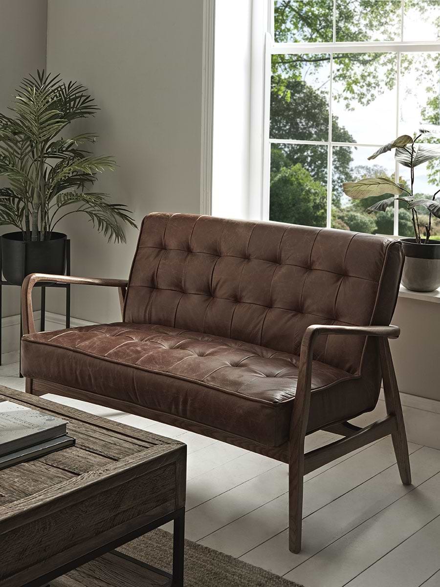 Mid Century Sofa - Leather
