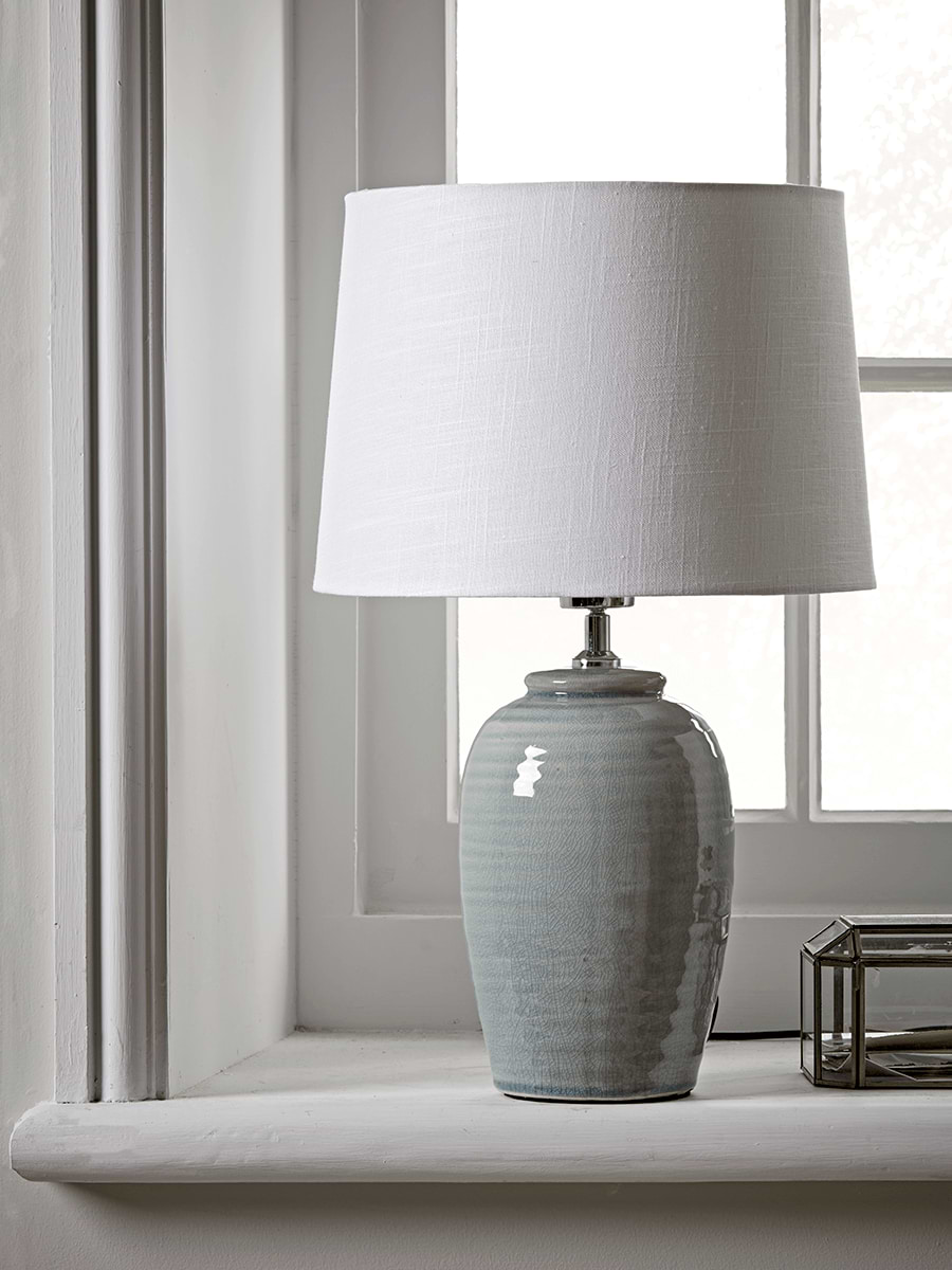 Ribbed Crackle Glaze Table Lamp