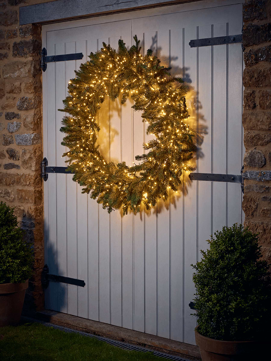 Indoor Outdoor Oversized Light Up Wreath