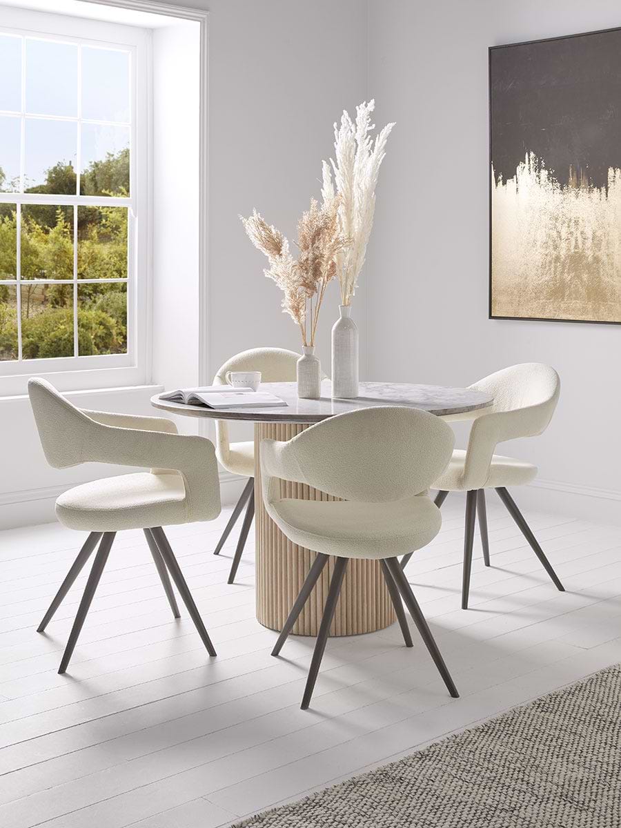 Freja Round Dining Table - 4 Seater