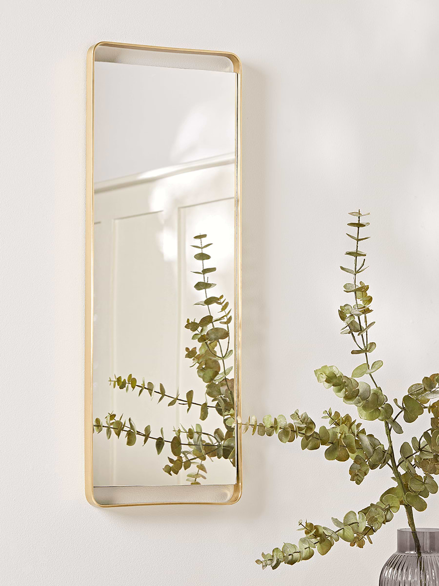 Brass Suspended Frame Wall Mirror