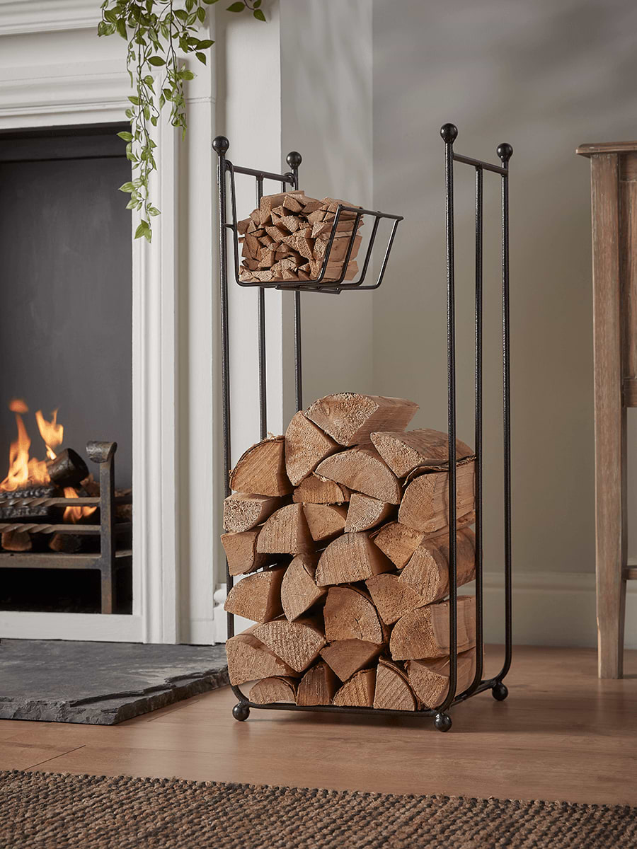 Tall Log and Kindling Holder