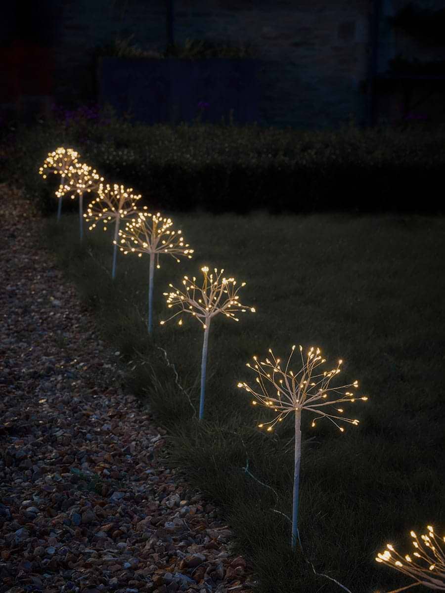 Solar Flowerburst Path Lights