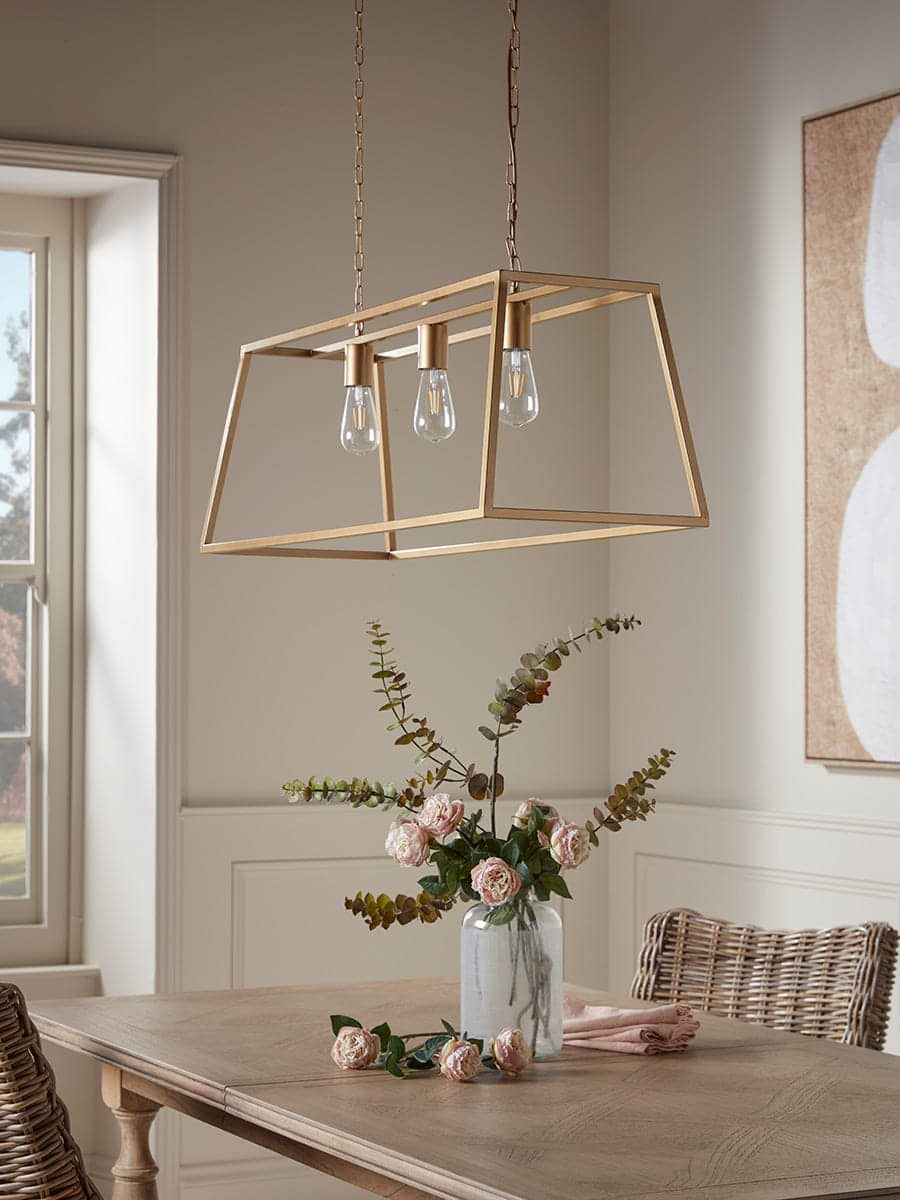 Large Metal Trapeze Pendant - Gold