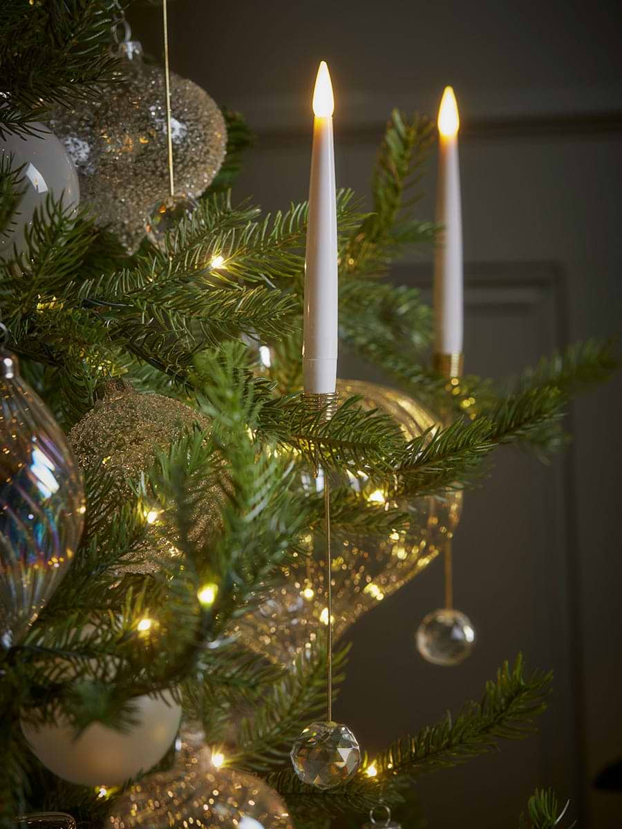 Ten Jewelled Remote Control Candle Tree Lights