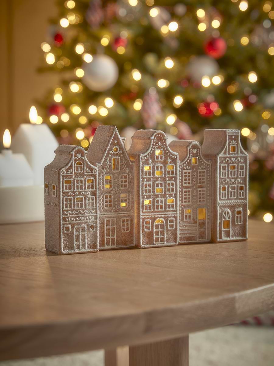 Light Up Gingerbread Townhouse